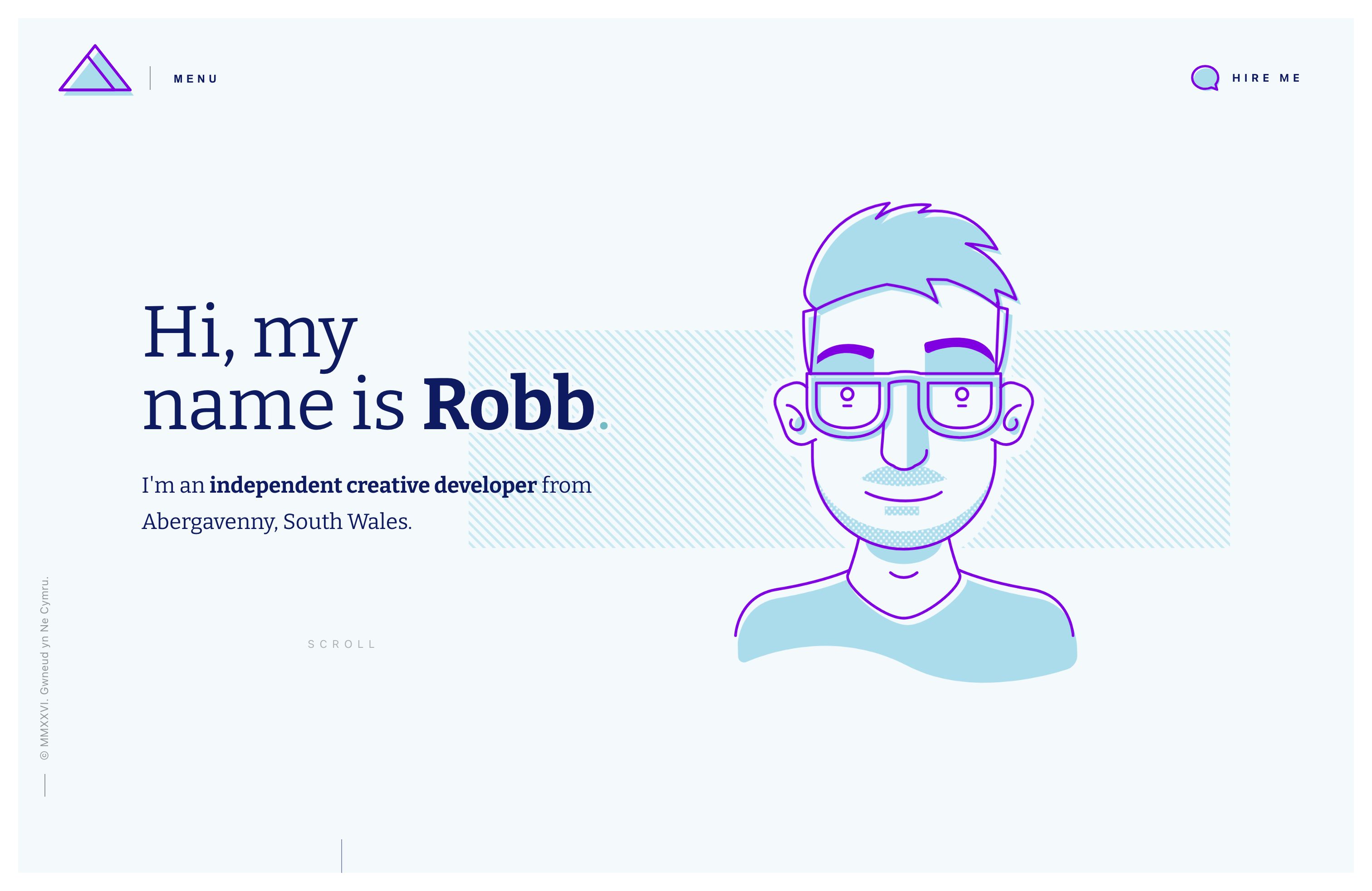 Screenshot of Robb Owen's portfolio