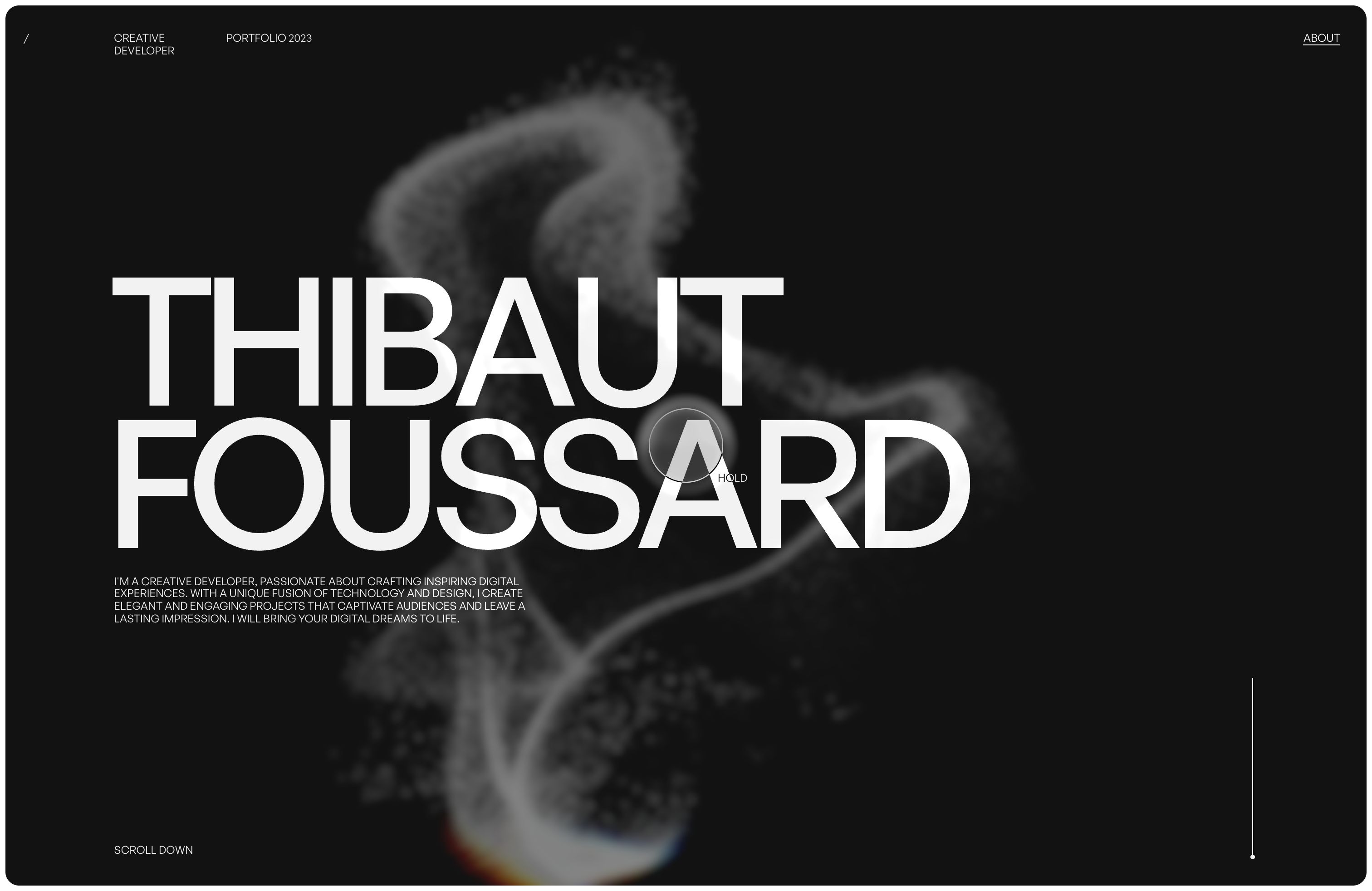 Screenshot of Thibaut Foussard's portfolio